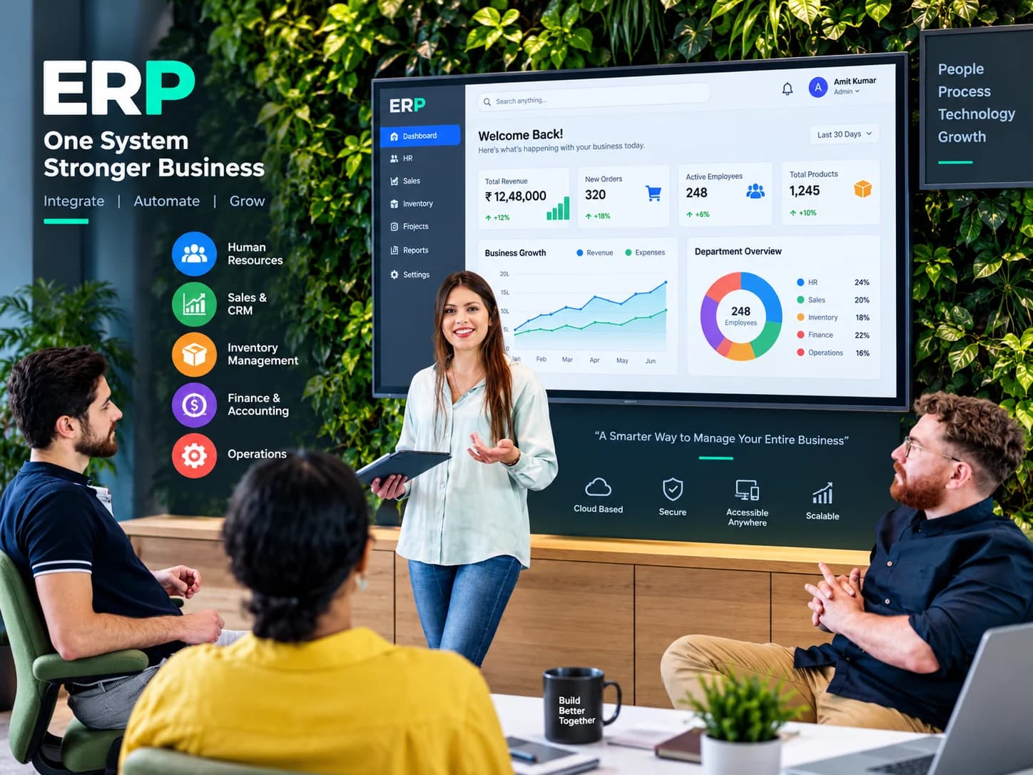 DZ MARKETING SOLUTIONS team working with ERP technology